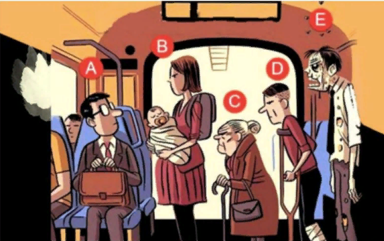 Кому вы уступите место в этой ситуации? 