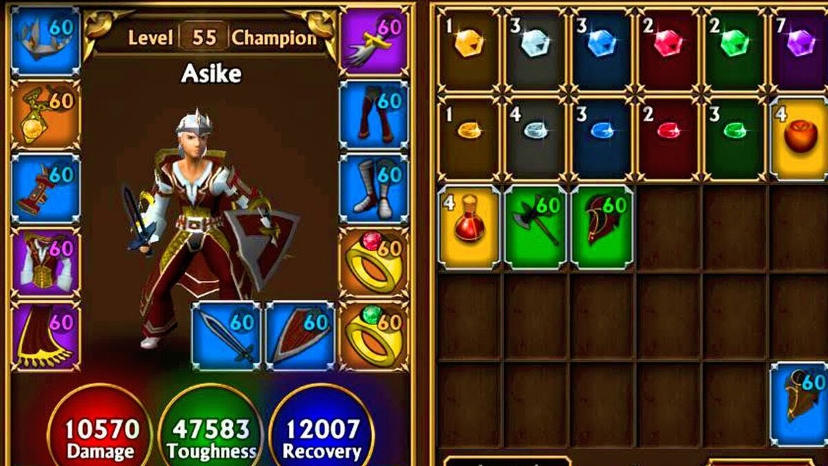 Мобильная игра "Eternium". Гринд, заточка, боссы - стандартный набор.