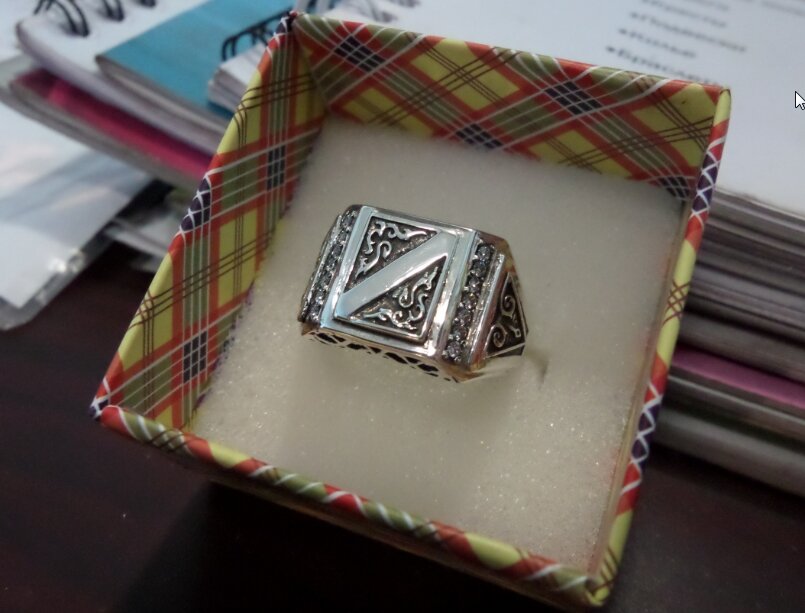 печатка мужская, оксидированная. 