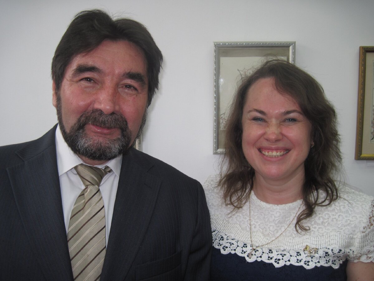 Мы с Василием Николаевичем на открытии выставки нашей иконописной школы