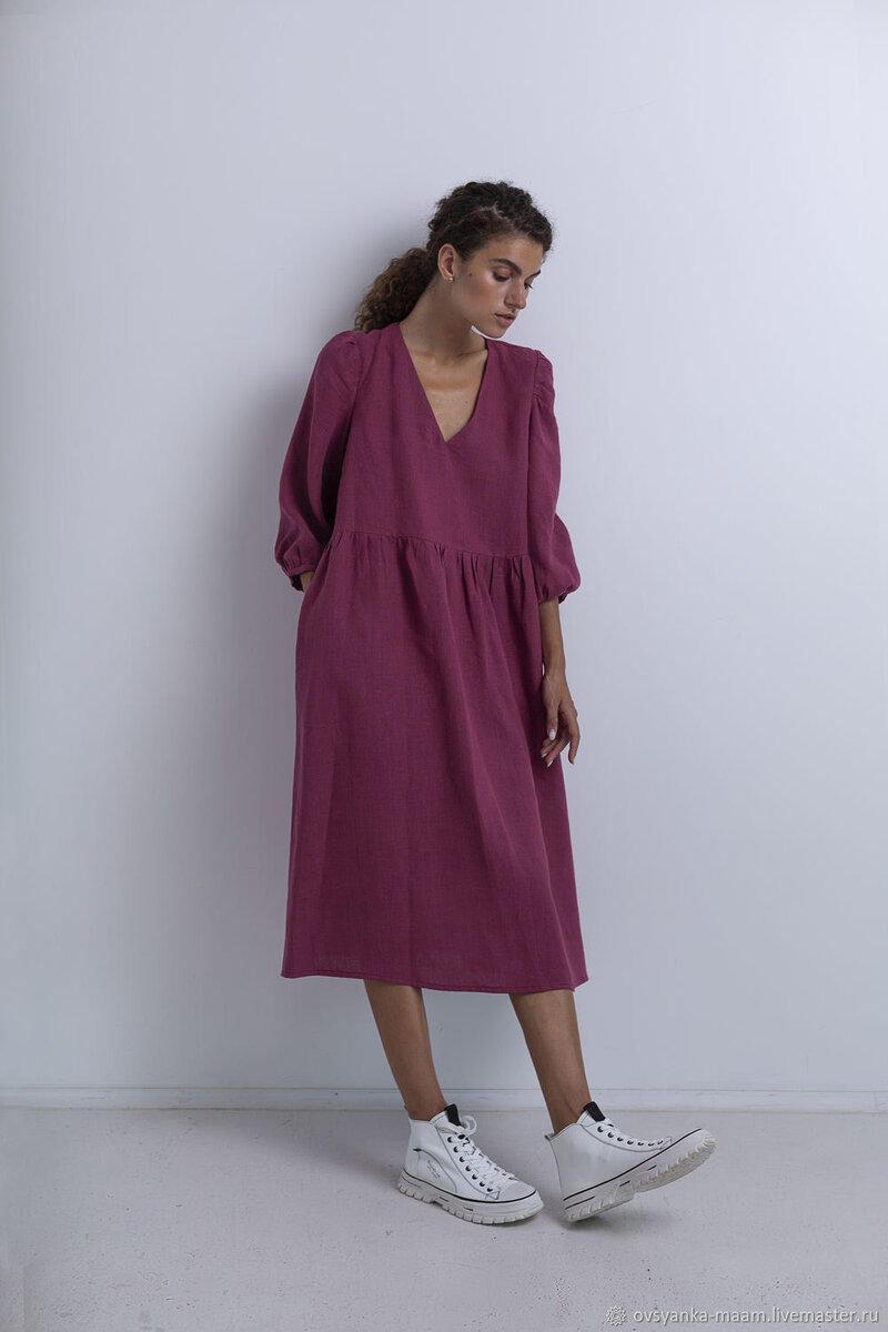 На фото: льняное платье, магазин Ovsyanka, maam! Льняные платья https://www.livemaster.ru/ovsyanka-maam