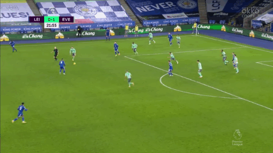 Комбинация Тилеманс-Джастин-Варди. Пожалуй, самый опасный момент Лестера в игре.