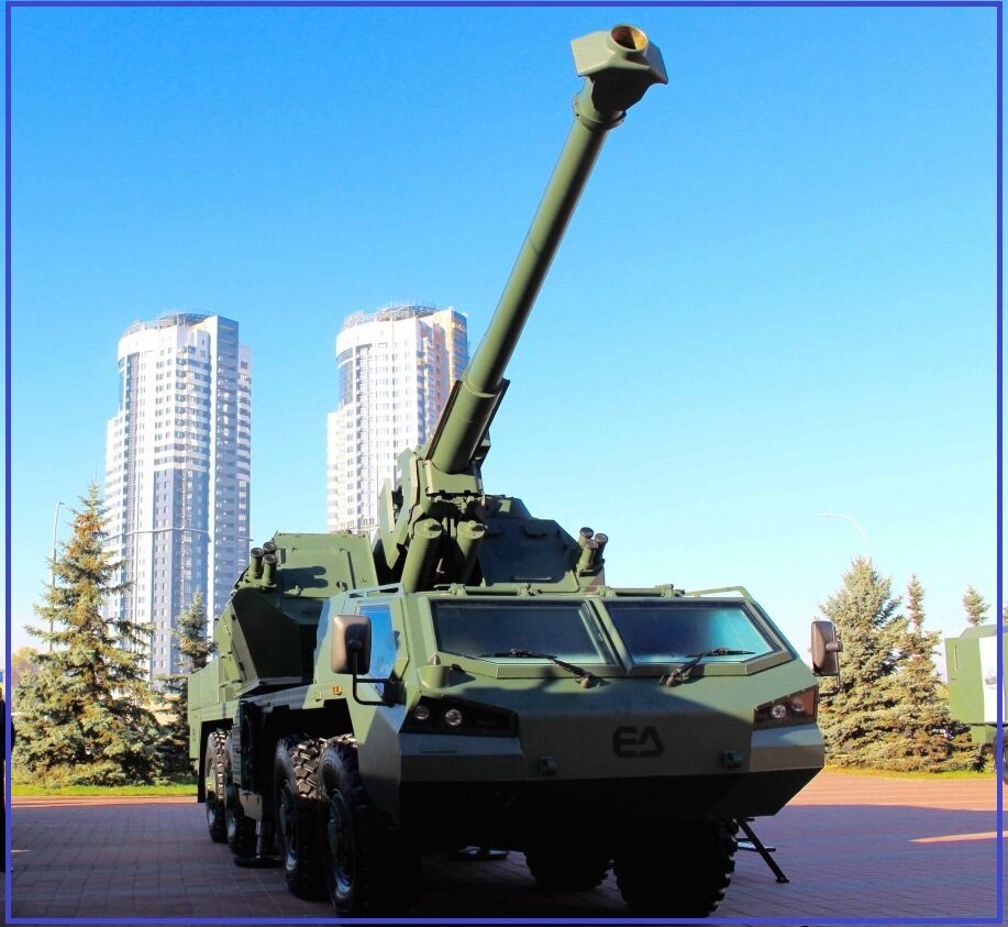  Источник Next Generation Weapons Technology Самоходная гаубица, получившая наименование DITA, установлена на полноприводное шасси «Татра» с колесной формулой 8х8