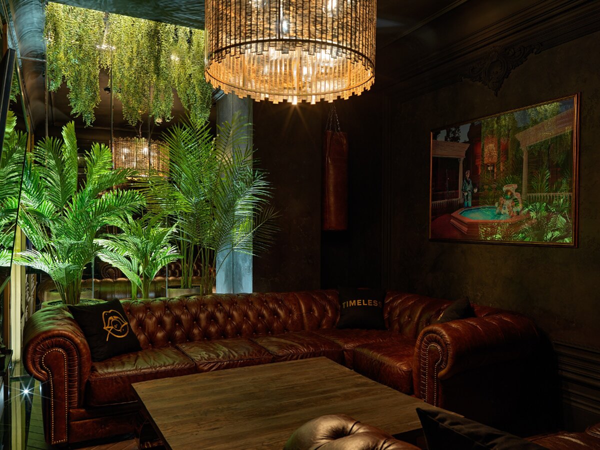 Оформление ресторана искусственными растениями Treez Collection