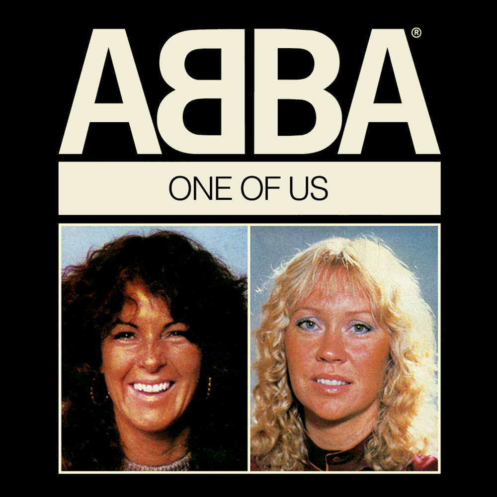 Обложка британского релиза сингла "One Of Us" шведской поп-группы ABBA
