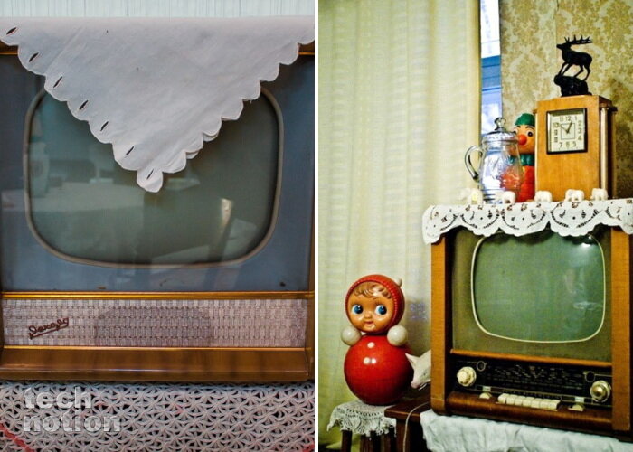 Кружевная салфетка на телевизоре