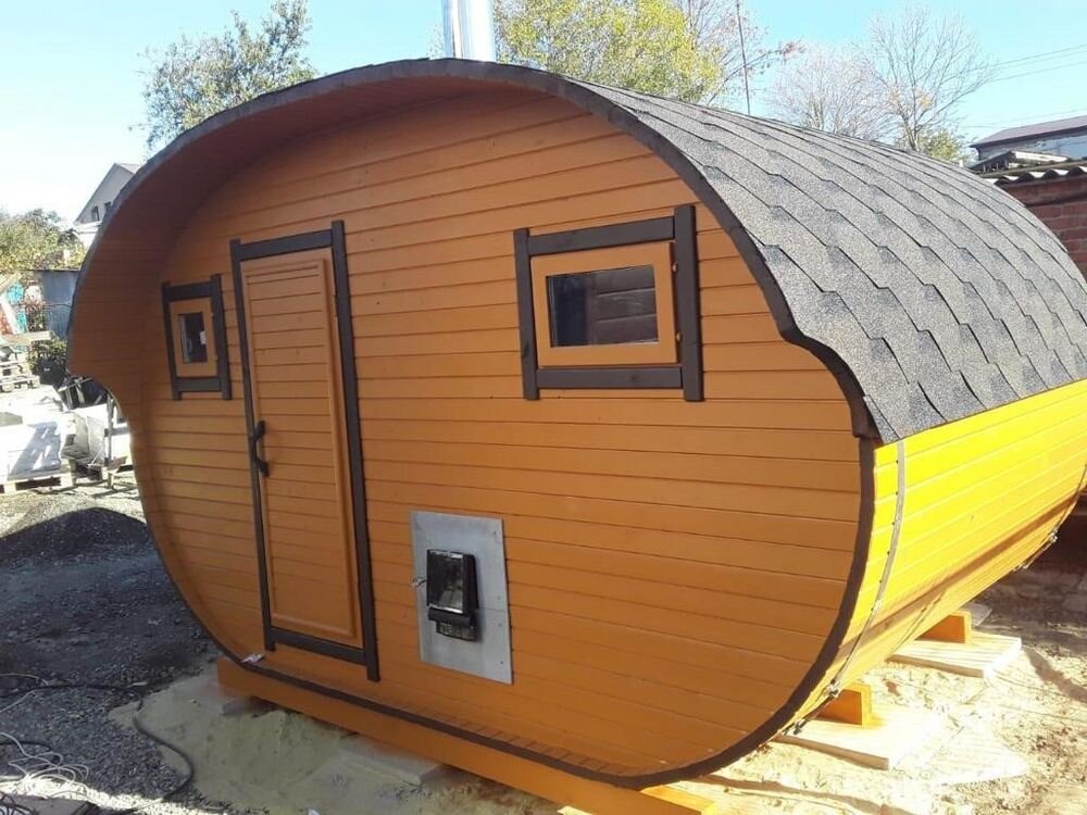 Баня бочка круглая