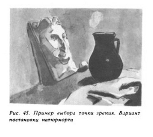 Прежде чем приступить к работе над натюрмортом, выполним не- сколько эскизов с целью найти наиболее удачное композиционное ре- шение.-2
