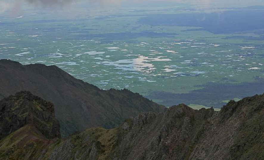 Вид на Койморские болота со стороны Восточных Саян