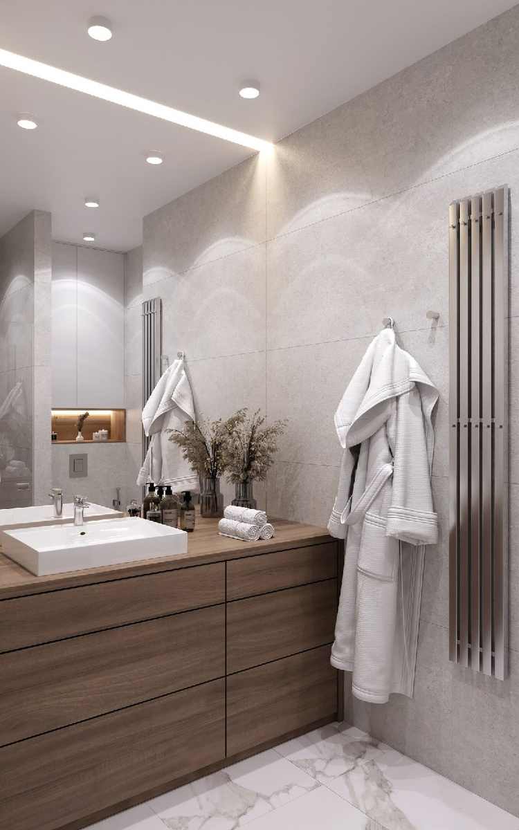 Как проектируется красивый дизайн ванной комнаты, совмещенной с санузлом
