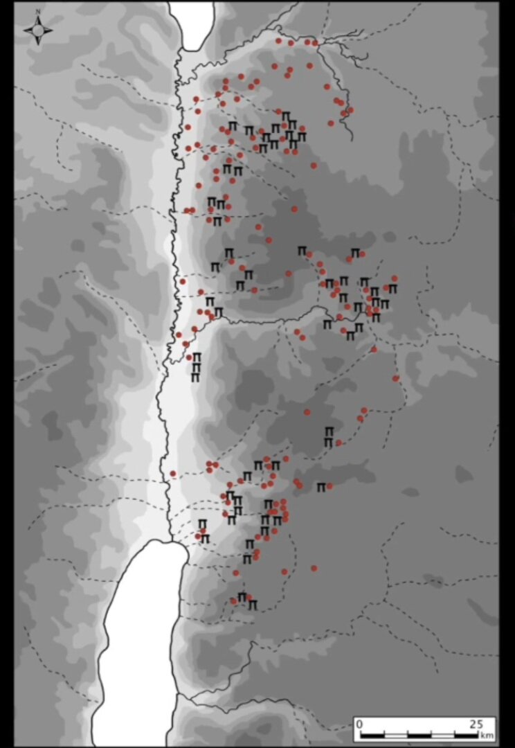 Соотношение дольменных полей и поселений (источник: ACOR)
