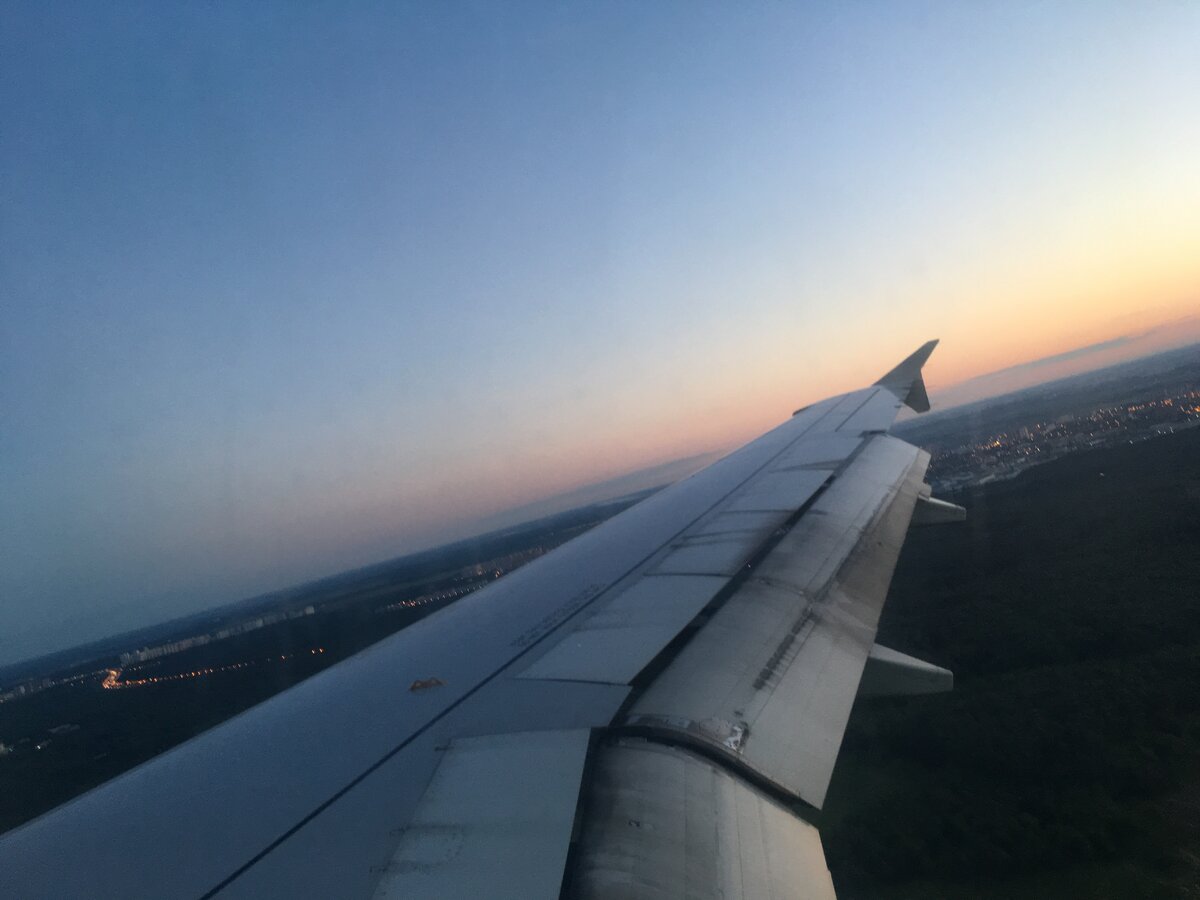 Самолет идет на посадку. Фото Полины Кудрявцевой