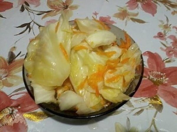 капуста в горячем рассоле.