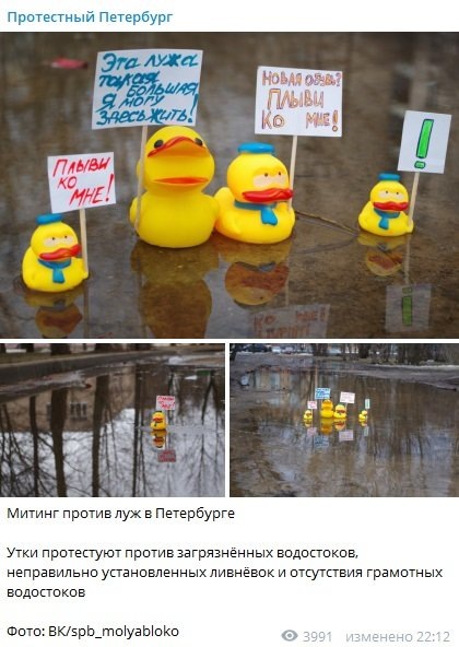 Скрин с ТК "Протестный Петербург" 