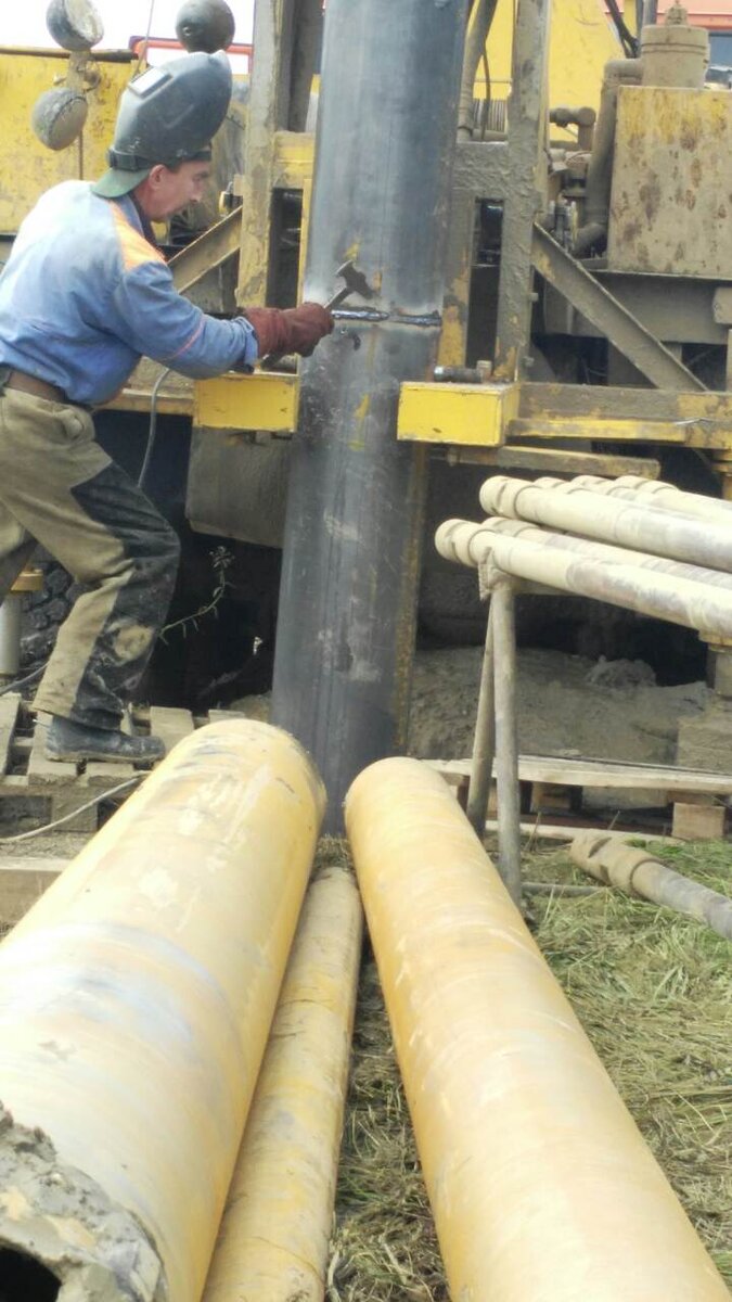 Для больших диаметров обсадных колонн можно применять только сварку.