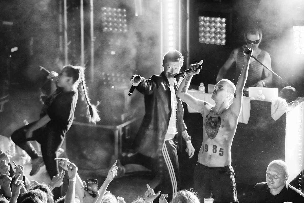 Первый альбом группы был выпущен 17 марта 2014 года и имел название With Russia From Love . На протяжении своего существования Little Big ездит в туры по Европе и России . «Такая [рэйв] музыка действительно востребована . Мы не вложили в свою раскрутку ни единой копейки, просто снимали видео , и стали известны в Европе» , — отметил Илья Прусикин в интервью UTV . Коллектив именует себя сатирической арт-коллаборацией , которая одновременно делает ставку и на музыку , и на визуальный ряд, и на шоу . Little Big обыгрывает, стебётся  в каждом своём треке и клипе над различными национальными стереотипами о русских . Все видеоклипы снимает соосновательница группы Алина Пязок . Благодаря тому, что у группы есть своя продакшен-компания (Little Big относится к творческому объединению «КликКлак» и опыт съёмки видеороликов, все свои музыкальные видео они выпускают сами . Видеоклипы группы отличаются нацеленностью на вирусное распространение . В связи с тем, что первый концерт группы состоялся на разогреве у Die Antwoord , коллектив сразу же окрестили «Русским Die Antwoord» и часто сравнивают с этой группой . Музыкальное подразделение журнала Vice также назвало Little Big «ответом Die Antwoord из русской психушки» . Другие критики отмечают, что при этом Little Big — группа со своей собственной идентичностью: коллектив представляет слушателю свой взгляд на русские народные песни и русскую культуру .