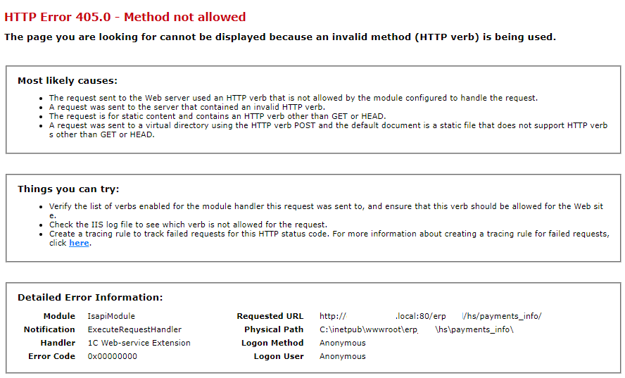 405 method. Ошибка 405 not allowed. Description http.405. {"Error":"Invalid_request","Error_description":"redirect_uri is blocked"}. Request is.