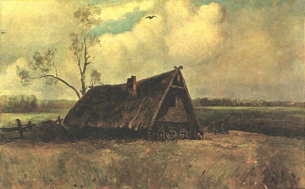 Изба в Филях, где проходил военный совет 13 (1) сентября 1812 года. Худ. Саврасов (фото с Яндекс картинки)