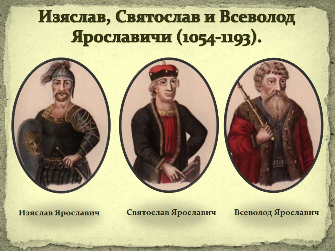 Русь в правление ярославичей. Изяслав Святослав и Всеволод Ярославичи. Святослав Ярославич (1054—1073). Князь Изяслав Ярославич. Святослав Ярославич правление.