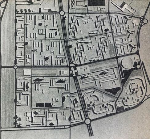 Проект застройки Беляево, 1966 год, иллюстрация из журнала «Строительство и архитектура Москвы»