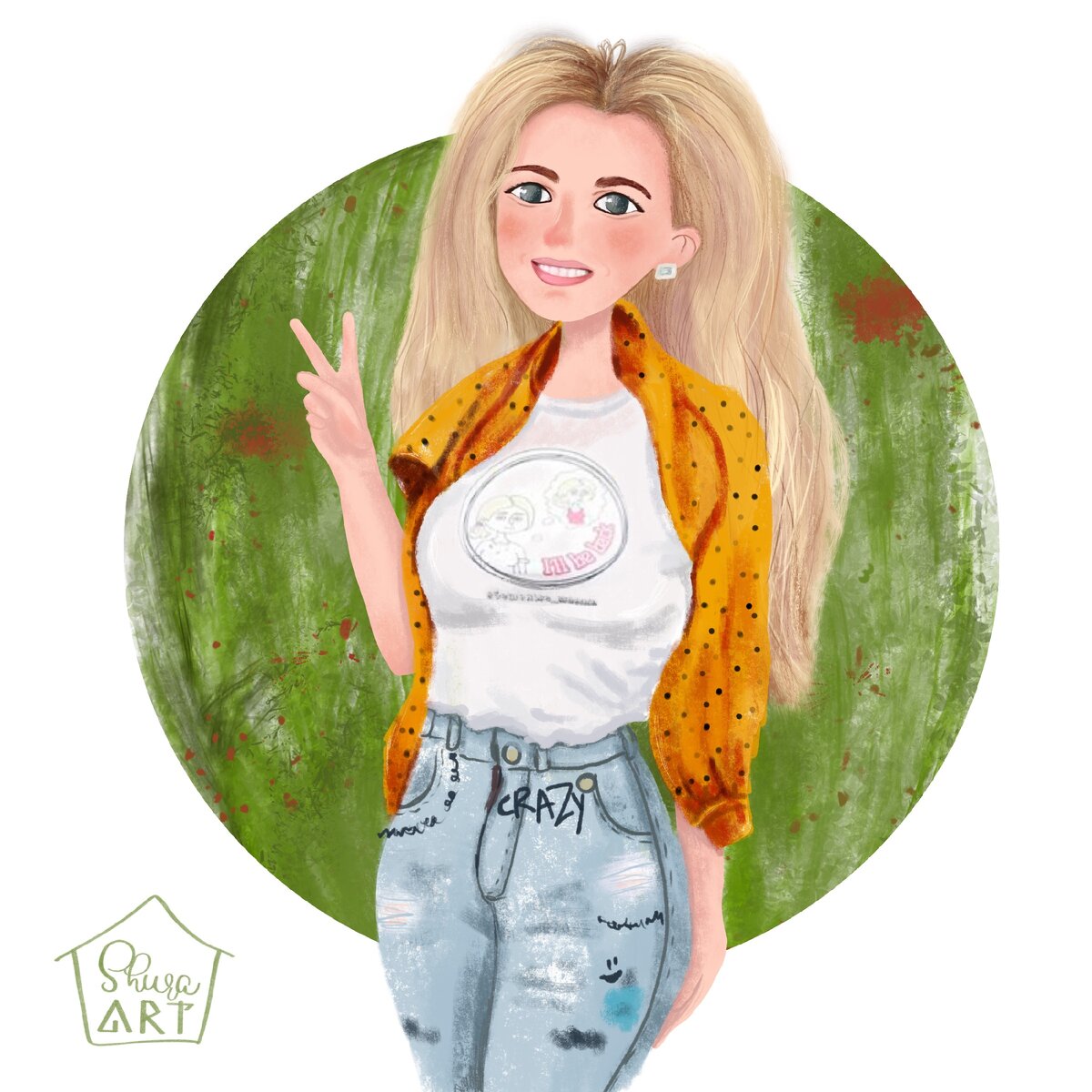 Мой портрет работы Александры Пушной.