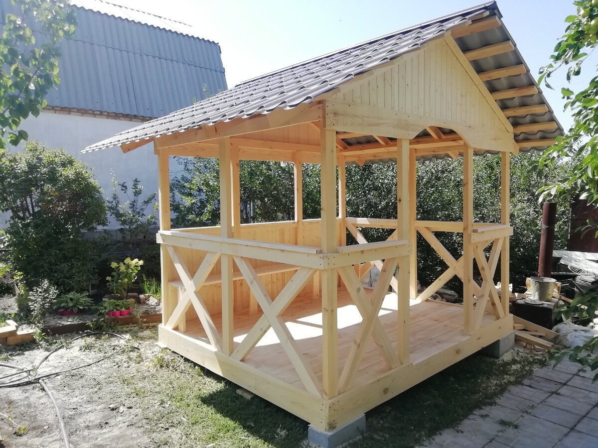 С этой беседки я заработал 24000руб за 4 дня