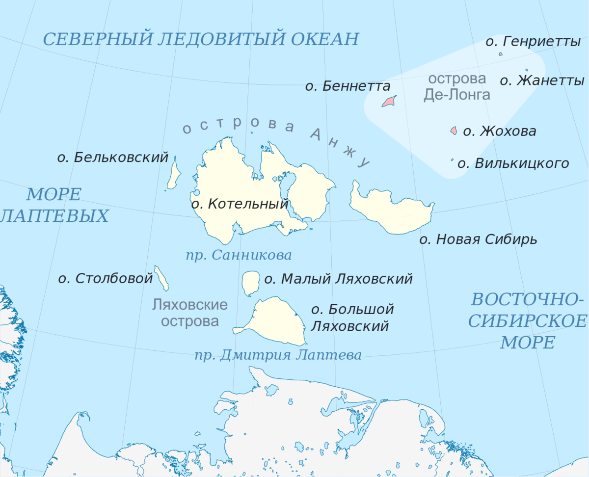 Карта ледовитого океана с островами