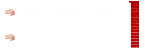 рука заставляет шнур колебаться