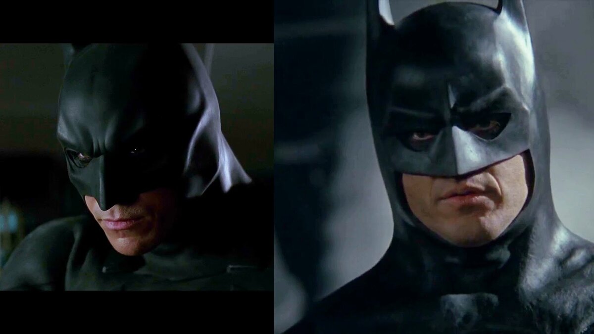 Кристиан Бейл и Майкл Китон(фото из интернета)