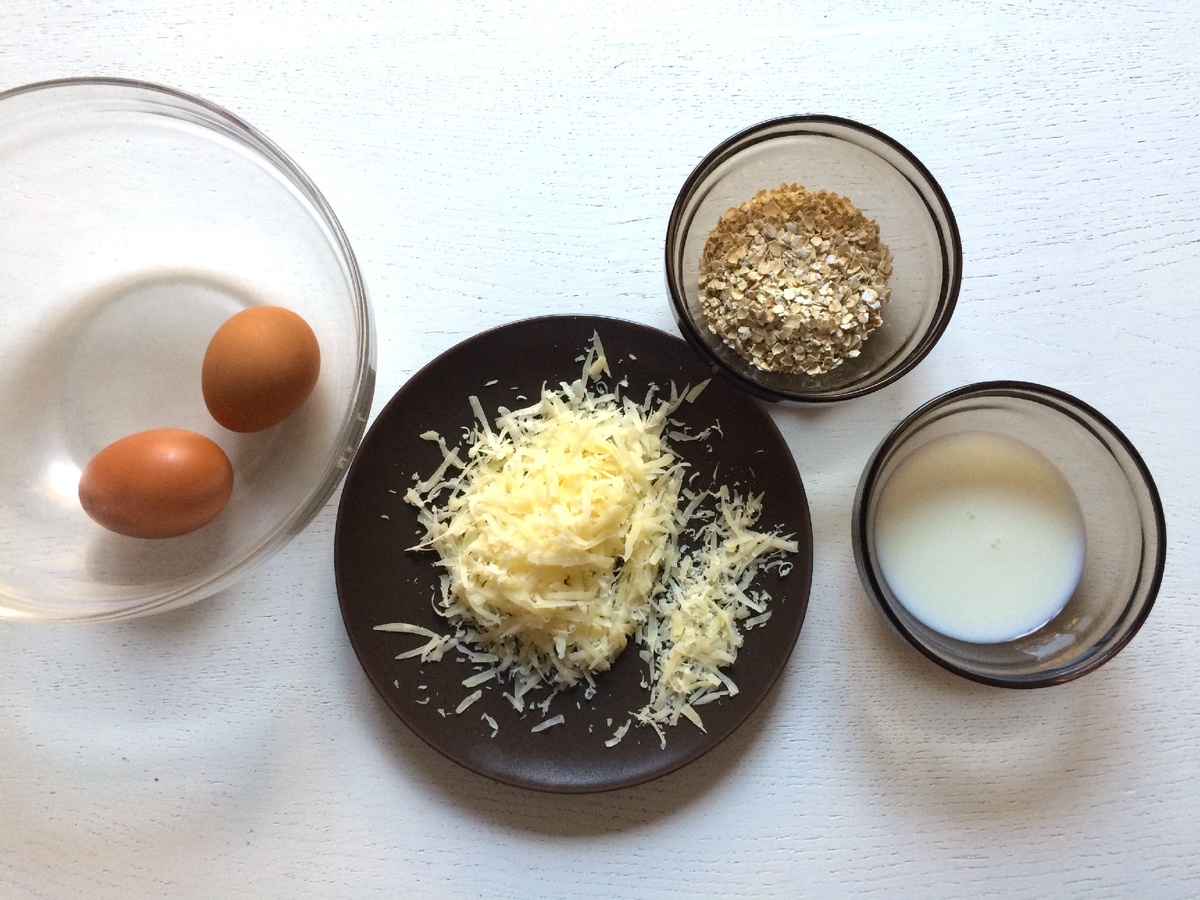 Ингредиенты для полезного овсяноблина