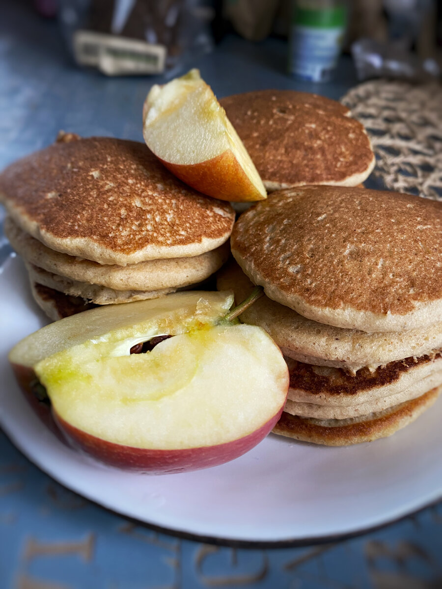 Пышные ПП панкейки 🥞 с яблочком 🍎👍😋 | Irina Chi✨ Творчество/Сад/Бизнес  | Дзен