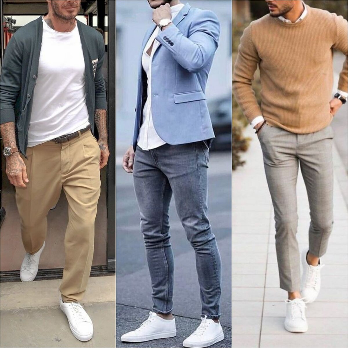 3 способа носить мужские кеды (с носками и без)