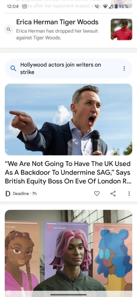    В Google Discover появится «фейковая» строка поиска