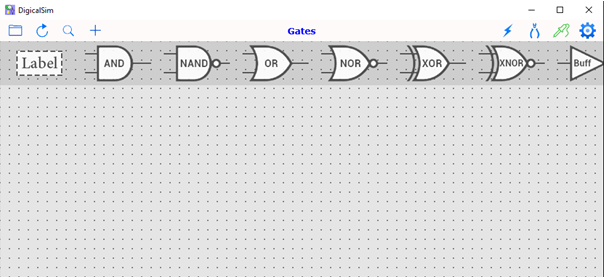 Главное окно цифрового симулятора DigicalSim