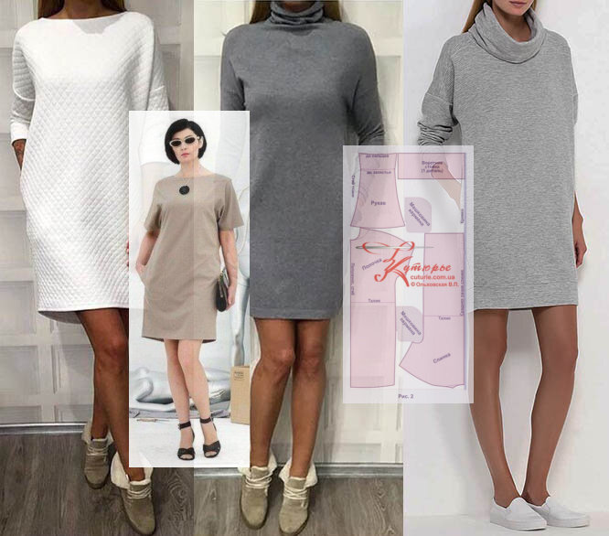 Платья оверсайз карманы в боковых швах фото и выкройка