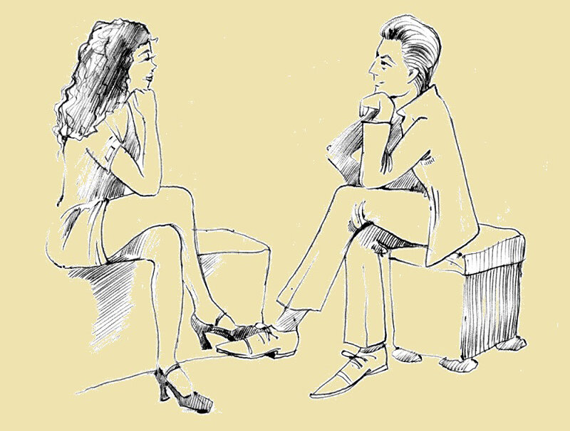 Нога повёрнута на вас.