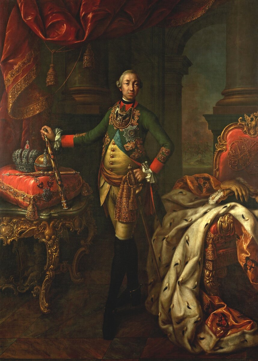 Антропов Алексей Петрович. Портрет Петра III. 1762. 251 х 180.5 см. Третьяковская галерея