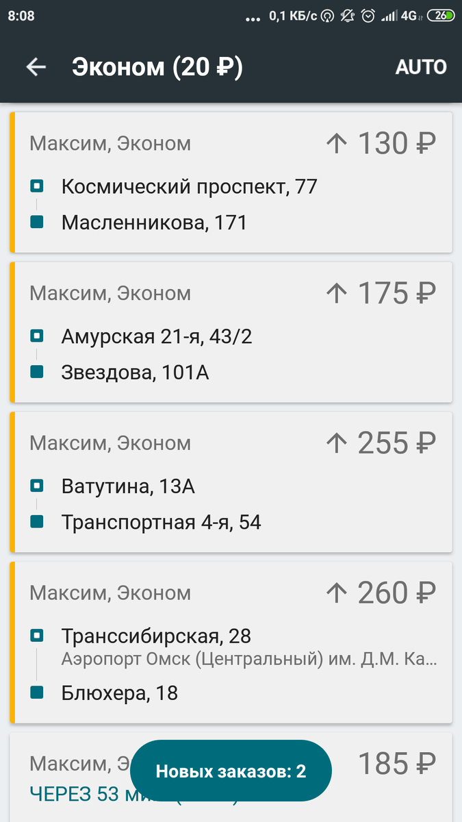 Заказы, вкладка "Все"