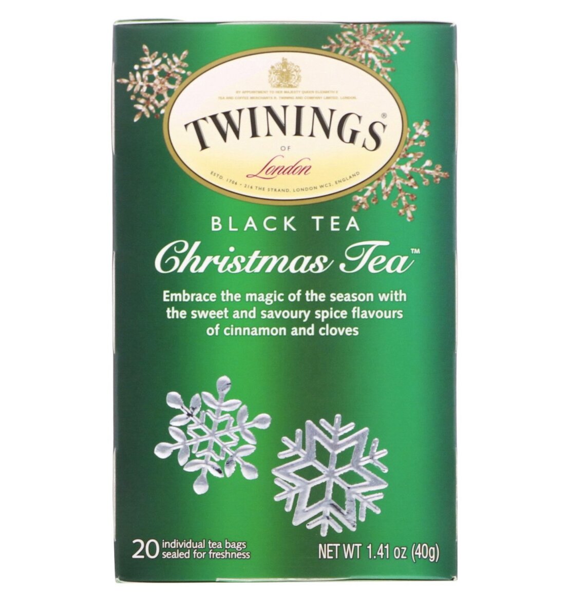 Twinings, Black Tea, Christmas Tea фото: iHerb.com