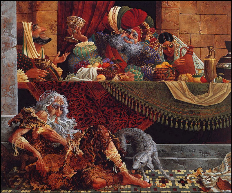 Джеймс Кристенсен "Богач и Лазарь"