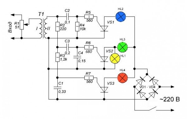 Цветомузыка 220V 40W Funray-986А. Музыкальный цветок. (шт.) лампы накаливания