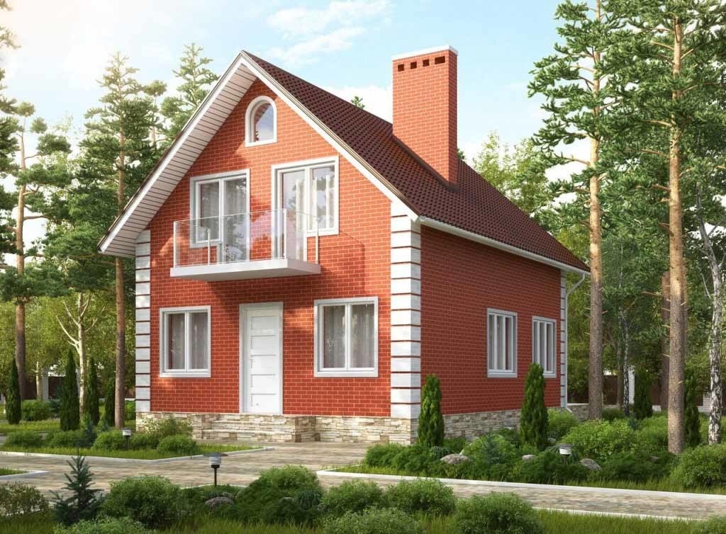 Дом из красного кирпича