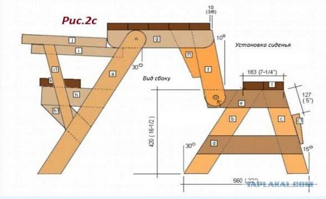 Скамейка стол трансформер 3 в 1 своими руками(механизмы)