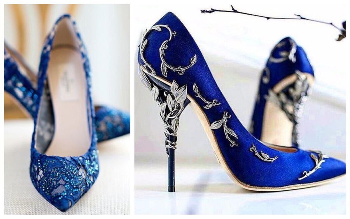Синие туфли невесты, фото: https://www.pinterest.ru/pin/323837029442172235/