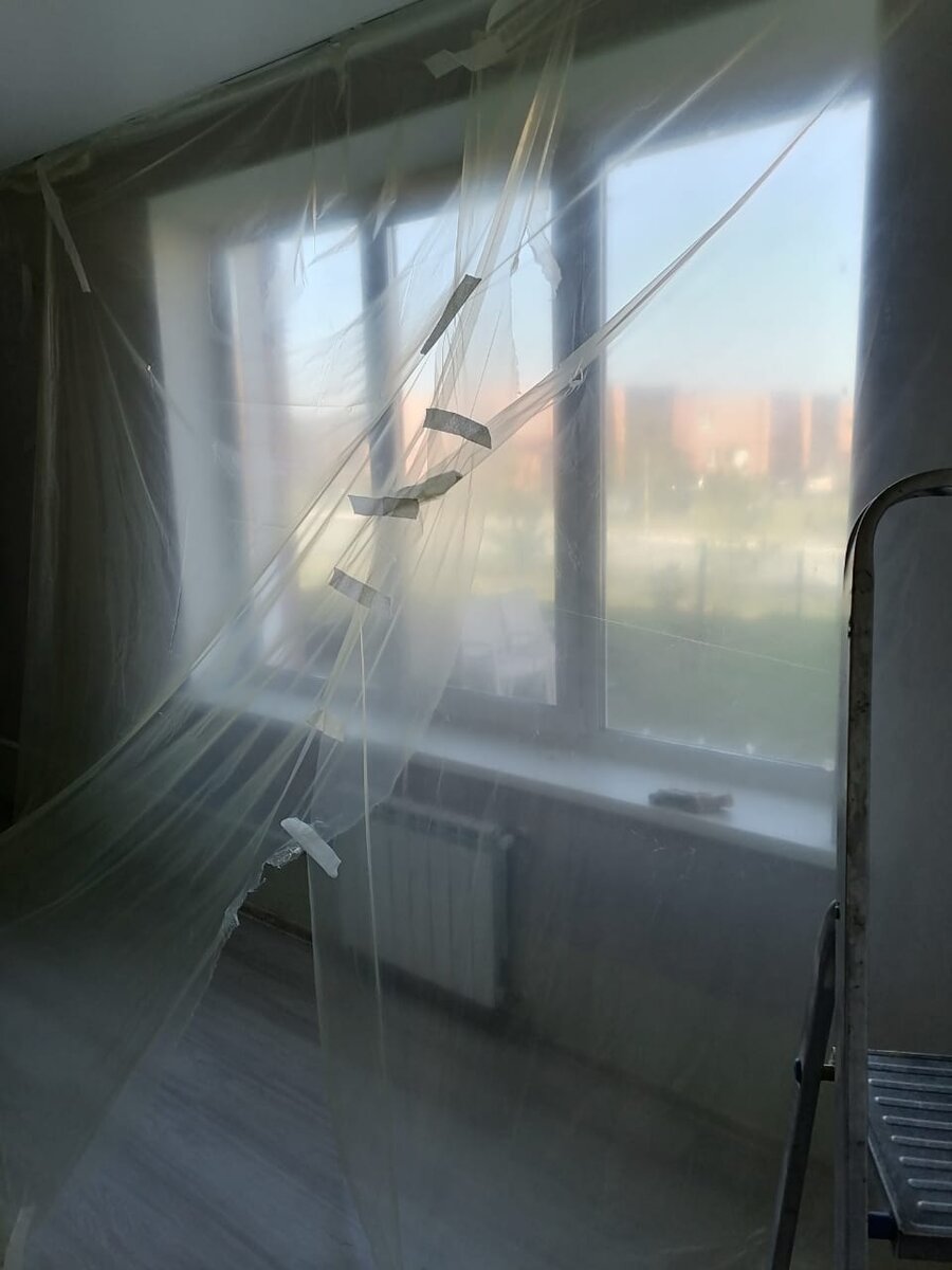 Защита помещения во время демонтажа 