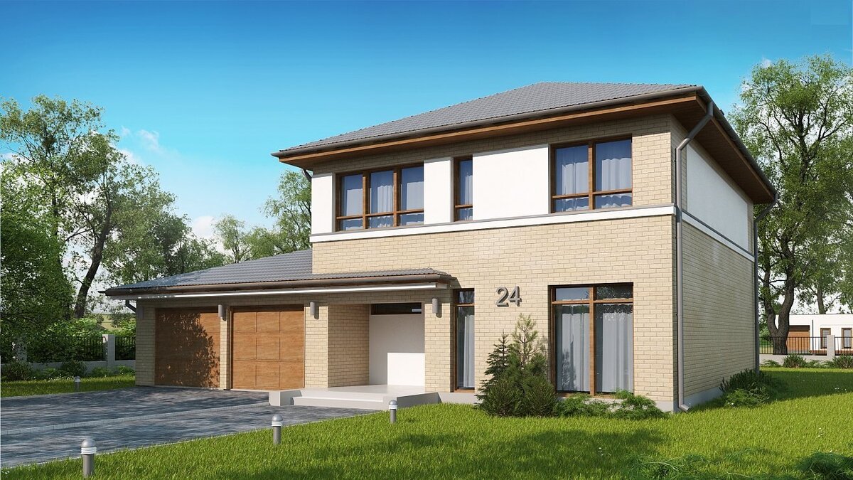 Дом 9 на 9 с гаражом