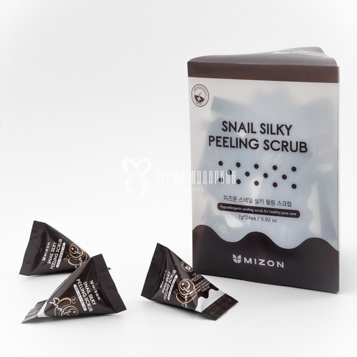 Скраб для лица с муцином улитки Mizon Snail Silky Peeling Scrub