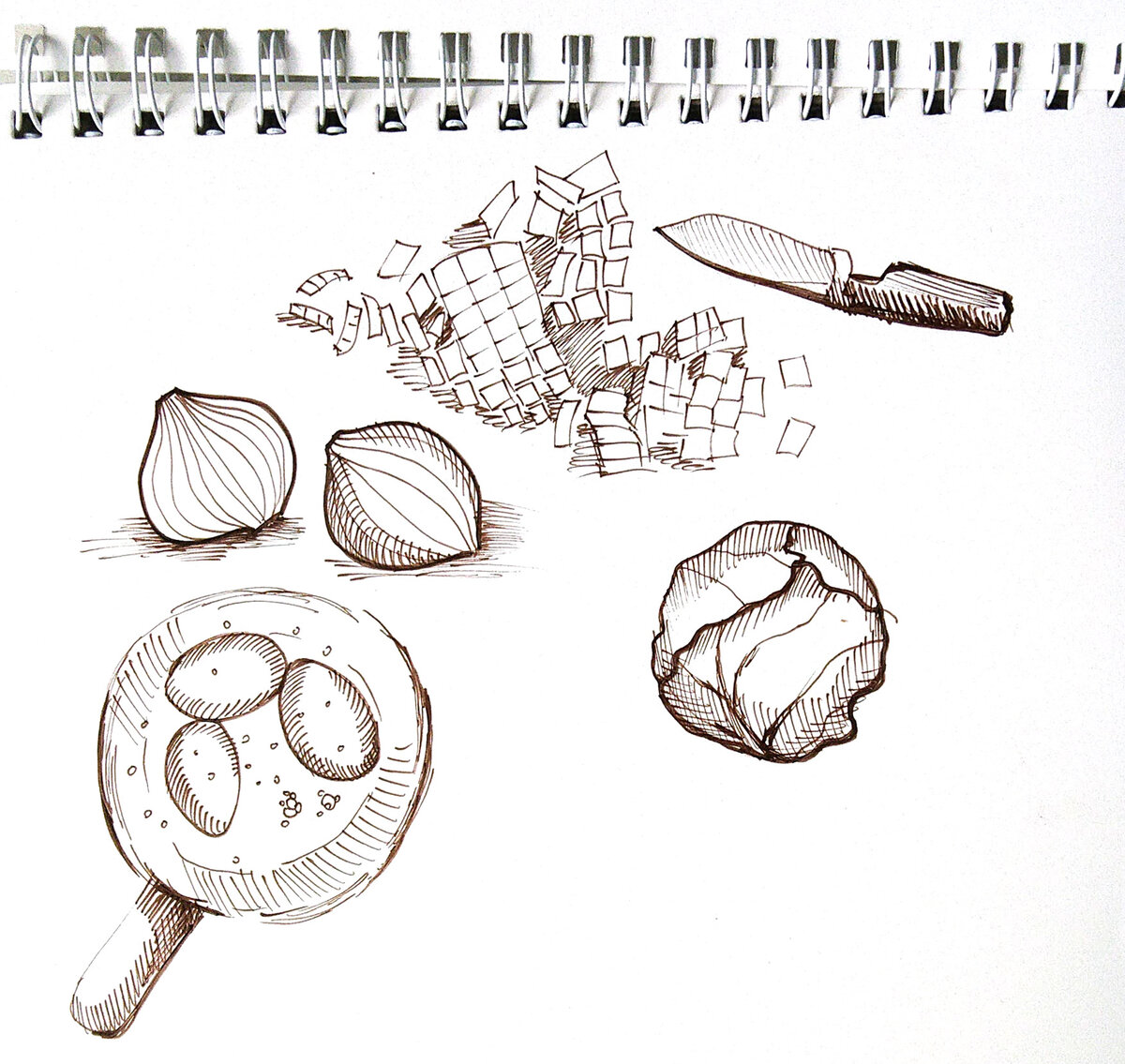 Рисунок линером, начало.