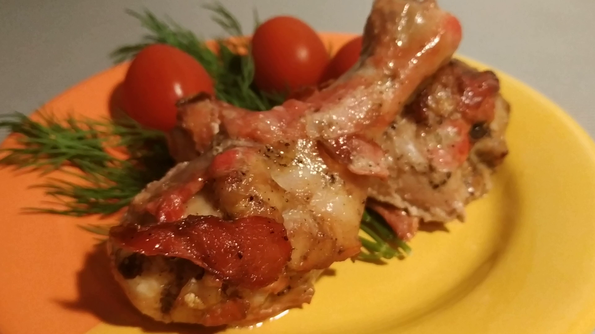 Куриные голени с маринованным имбирем