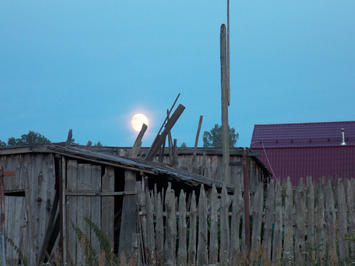 Где-то надо соседским сараем зажигается прожектор
